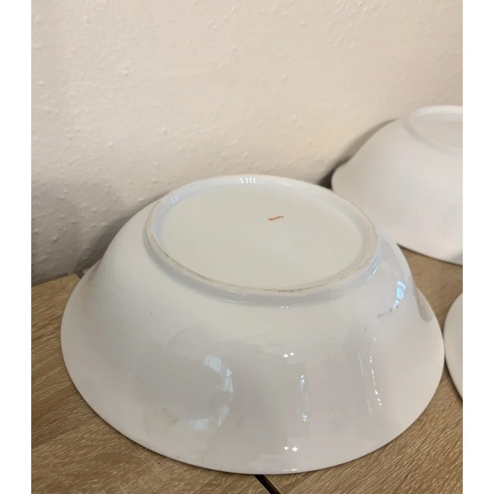 Vintage Bavarian Porcelain Floral Serving Bowls Set of 3 (Lusterware) Antique